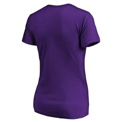 Minnesota Vikings Women's Script V-Neck T-Shirt - Purple - NFL