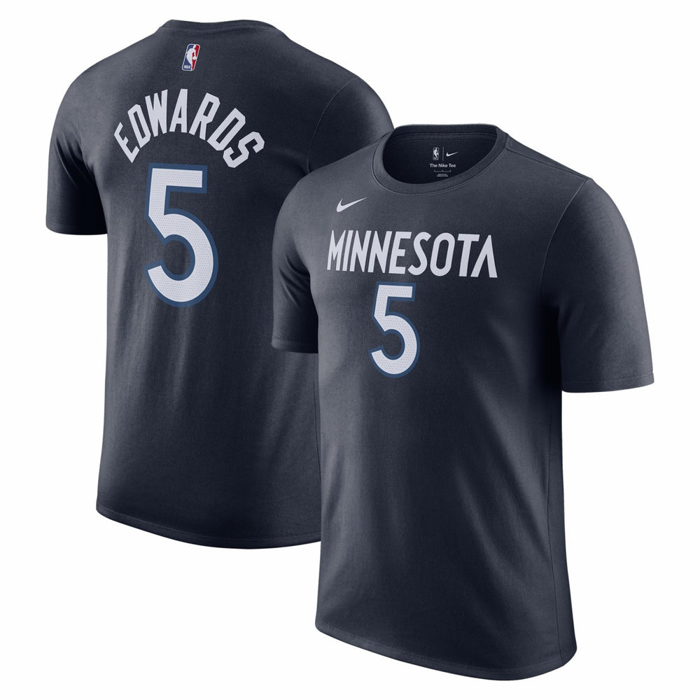 Nike Anthony Edwards Minnesota Timberwolves Icon 2022/23 Name & Number T-Shirt Navy