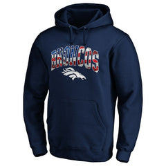 Denver Broncos Banner Wave Pullover Hoodie - Navy - NFL