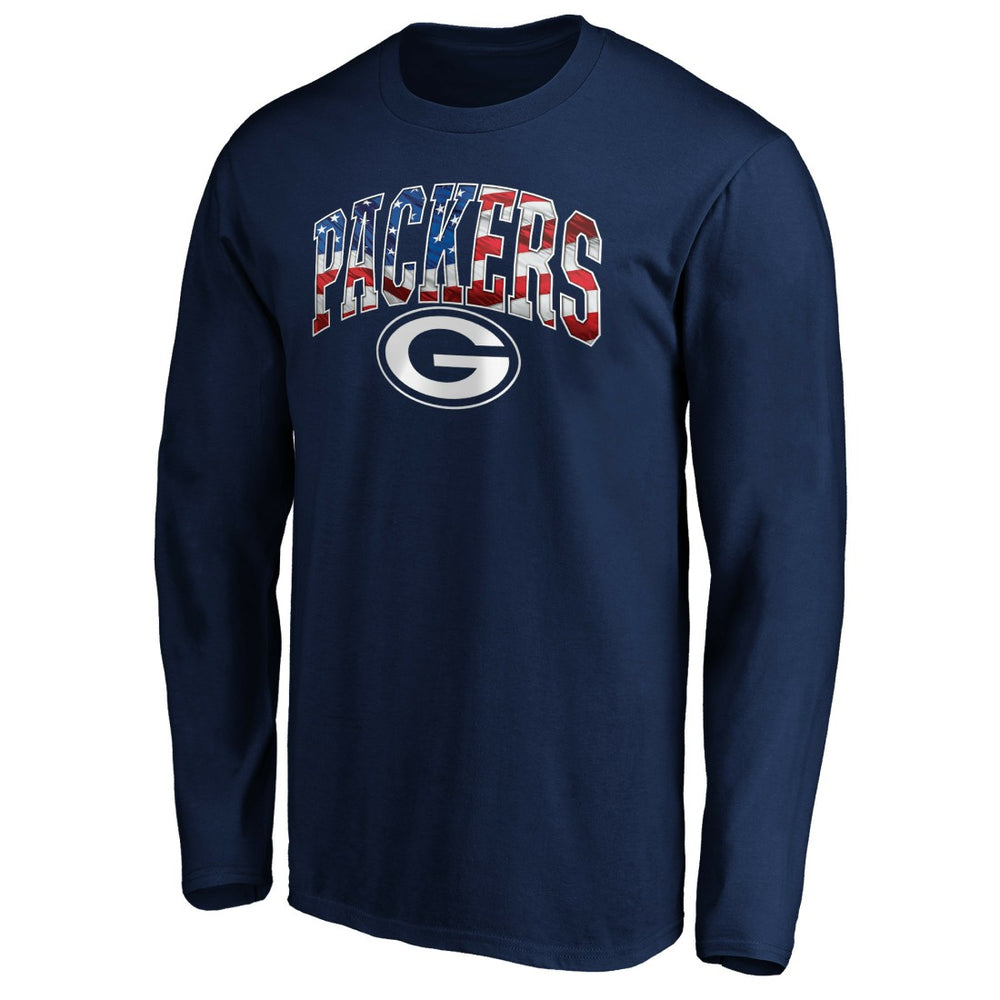 Green Bay Packers Banner Wave Long Sleeve T-Shirt - Navy - NFL