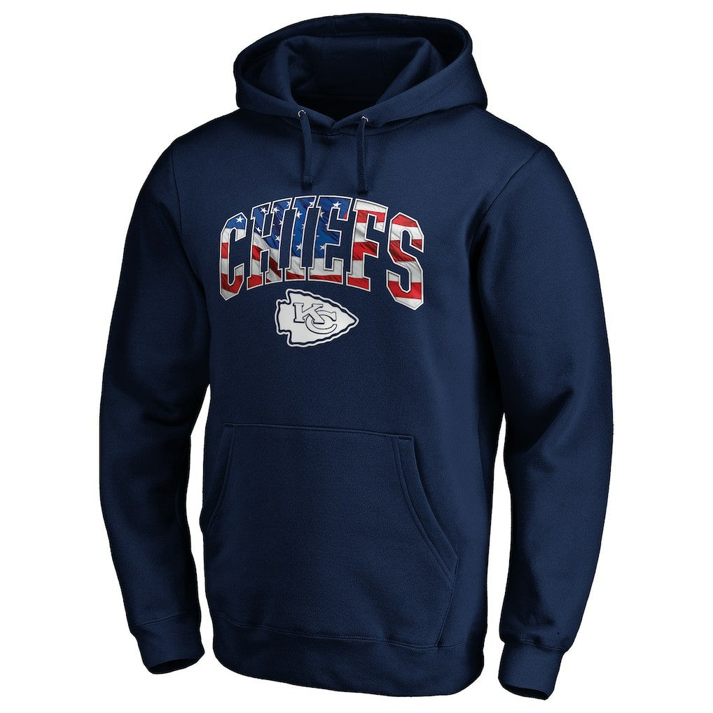 Kansas City Chiefs Banner Wave Pullover Hoodie - Navy - NFL