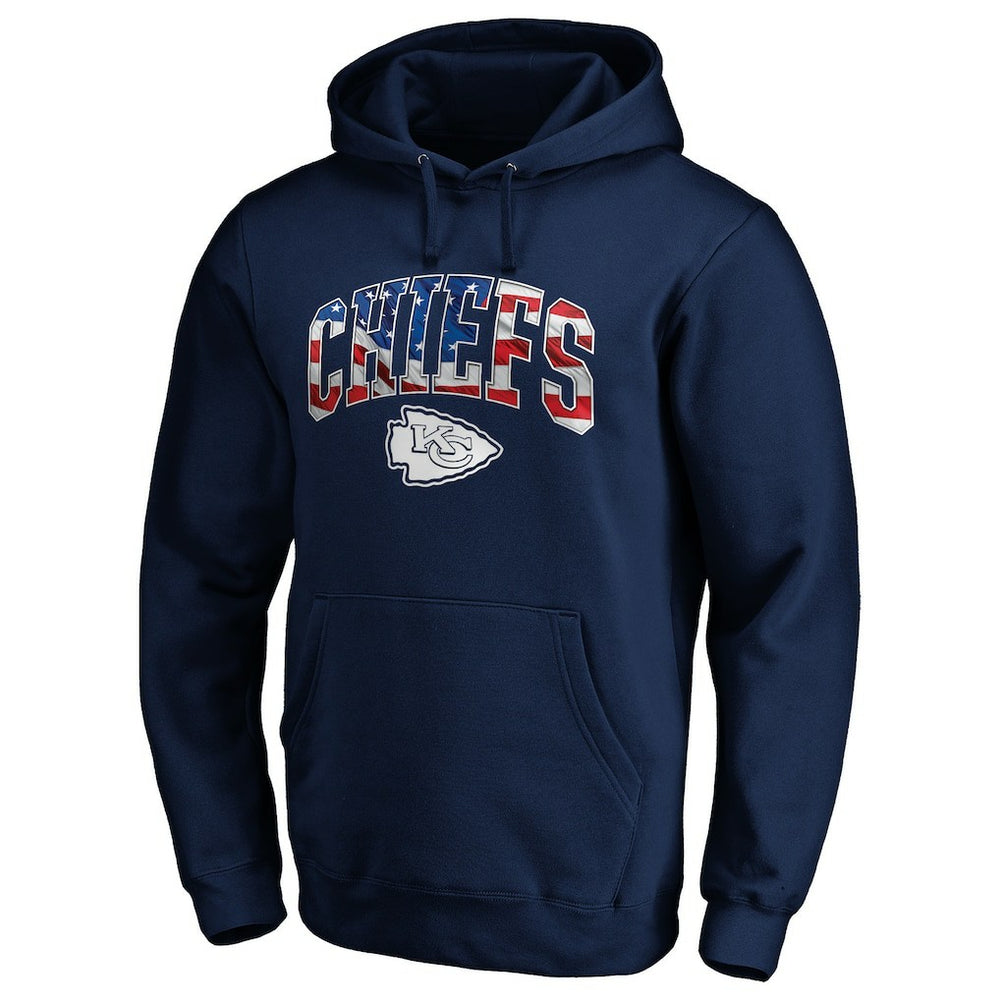 Kansas City Chiefs Banner Wave Pullover Hoodie - Navy - NFL
