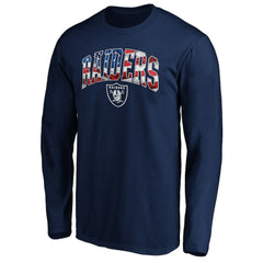 Las Vegas Raiders Banner Wave Long Sleeve T-Shirt - Navy - NFL