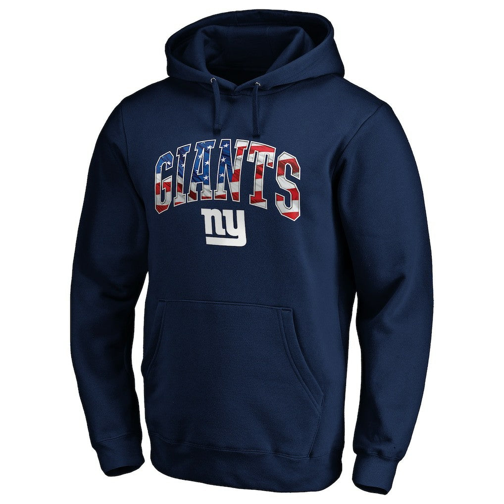 New York Giants Banner Wave Pullover Hoodie - Navy - NFL