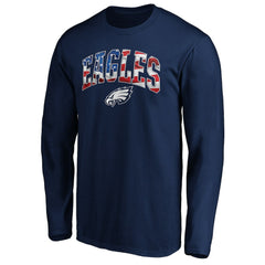 Philadelphia Eagles Banner Wave Long Sleeve T-Shirt - Navy - NFL
