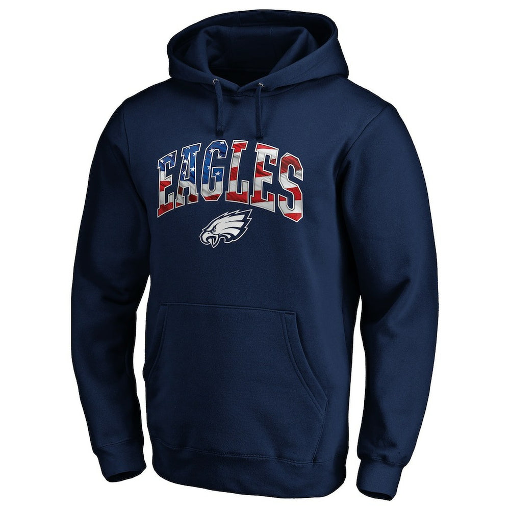 Philadelphia Eagles Banner Wave Pullover Hoodie - Navy - NFL