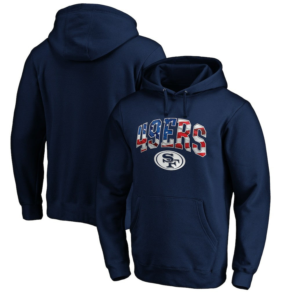 San Francisco 49ers Banner Wave Pullover Hoodie - Navy - NFL