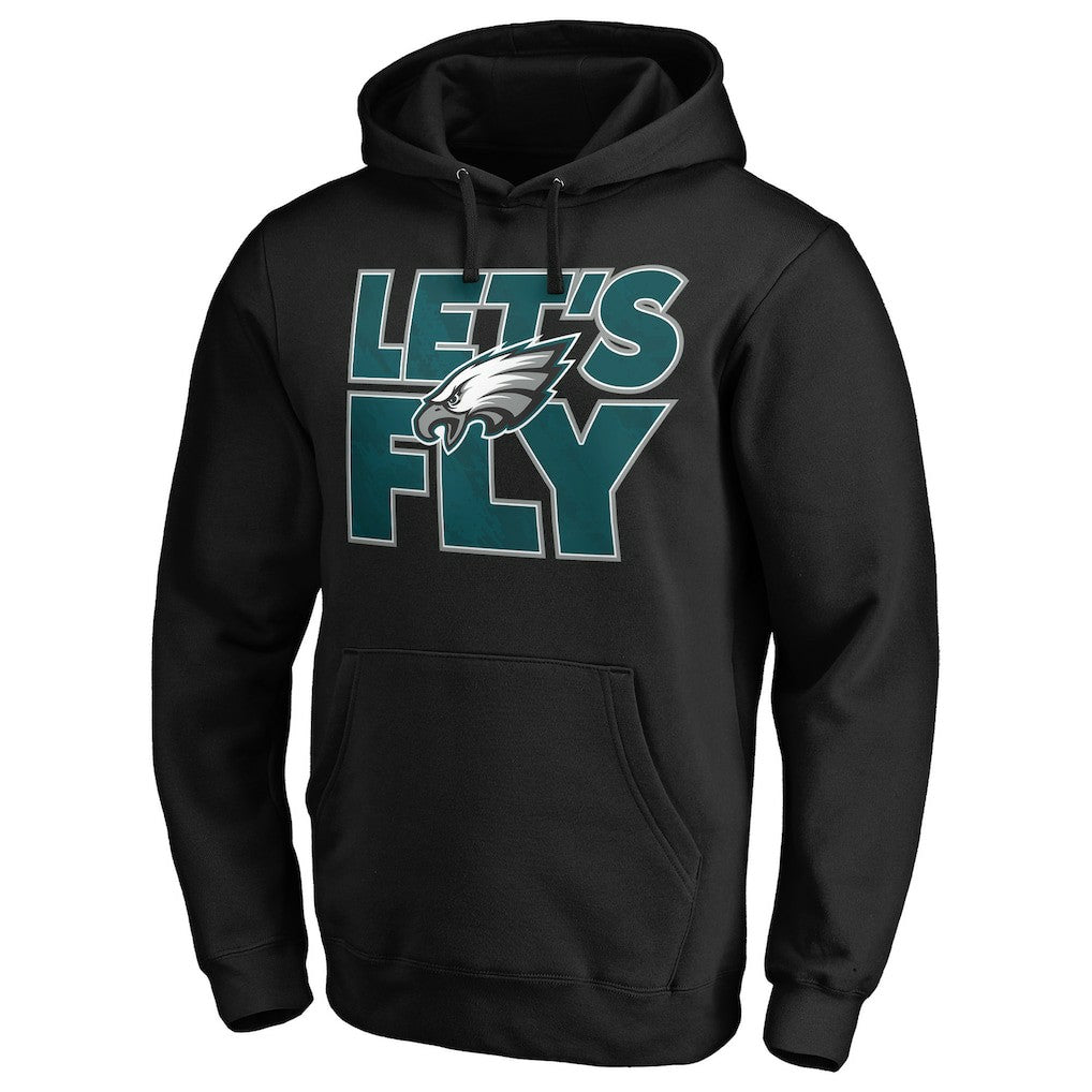 Philadelphia Eagles Hometown Collection Let's Fly Pullover Hoodie - Black - NFL