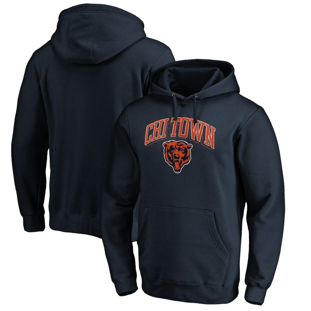 Chicago Bears Hometown Collection Chi Town Pullover Hoodie - Navy - NFL