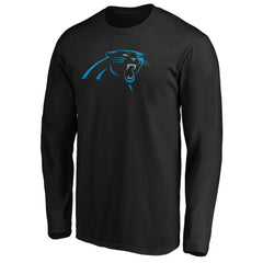Carolina Panthers Primary Logo Long Sleeve T-Shirt - Black - NFL