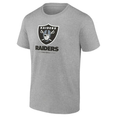 Las Vegas Raiders Team Lockup T-Shirt - Heather Gray - NFL