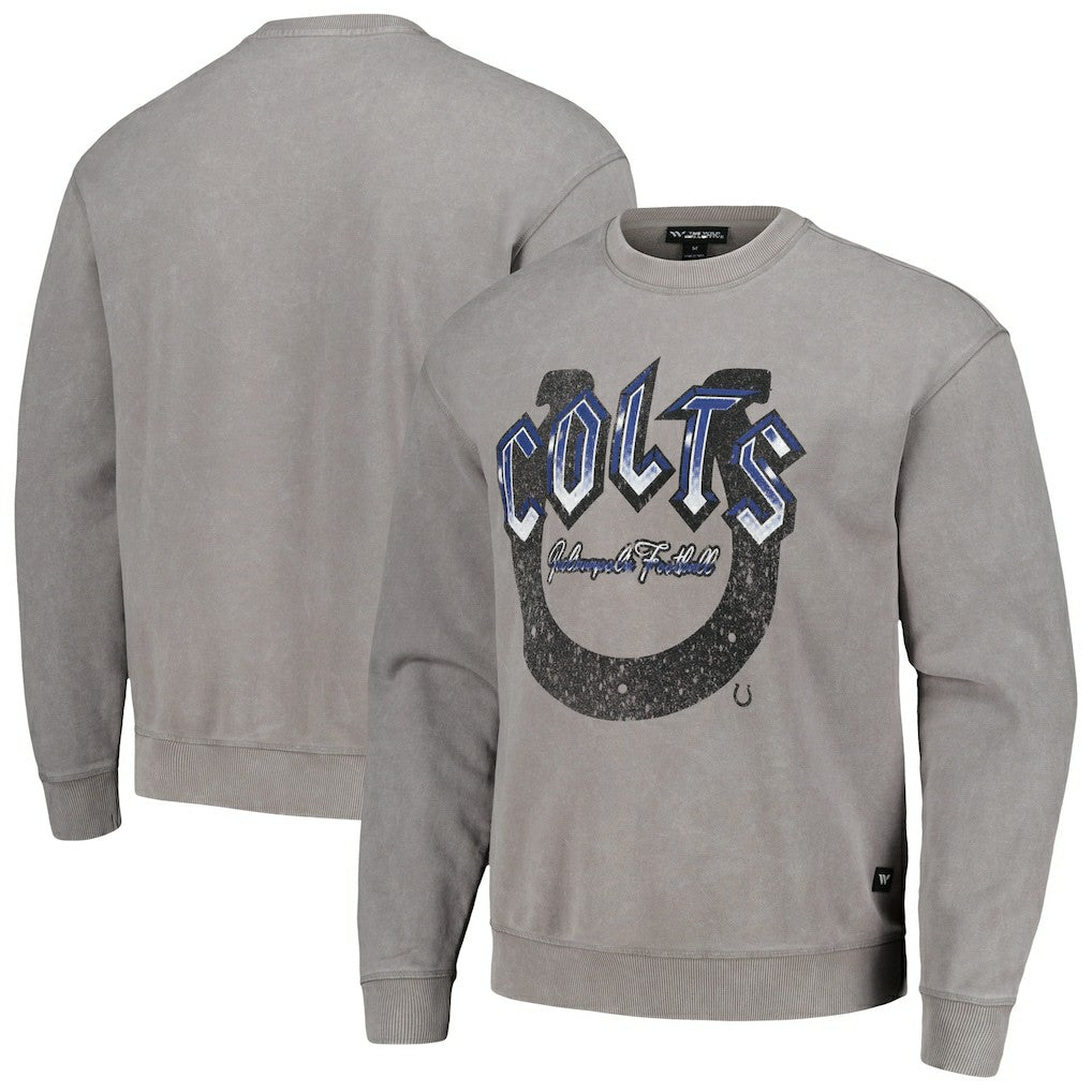 Indianapolis Colts The Wild Collective Unisex Distressed Pullover Sweatshirt - Gray - NFL