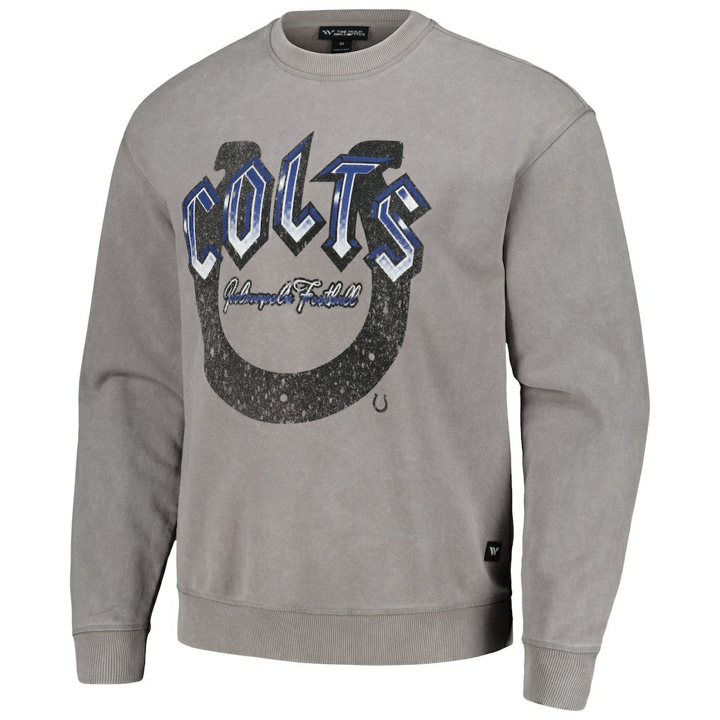 Indianapolis Colts The Wild Collective Unisex Distressed Pullover Sweatshirt - Gray - NFL