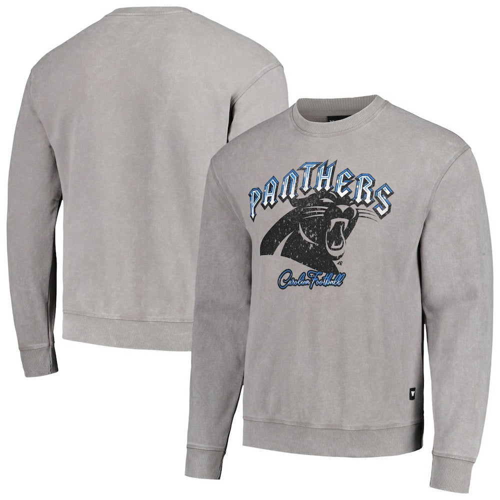 Carolina Panthers The Wild Collective Unisex Distressed Pullover Sweatshirt - Gray - NFL