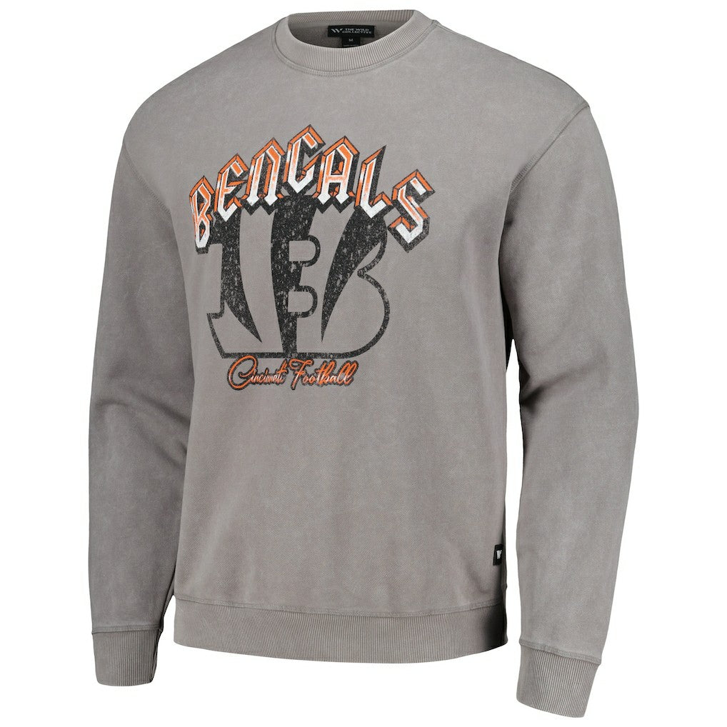 Cincinnati Bengals The Wild Collective Unisex Distressed Pullover Sweatshirt - Gray - NFL