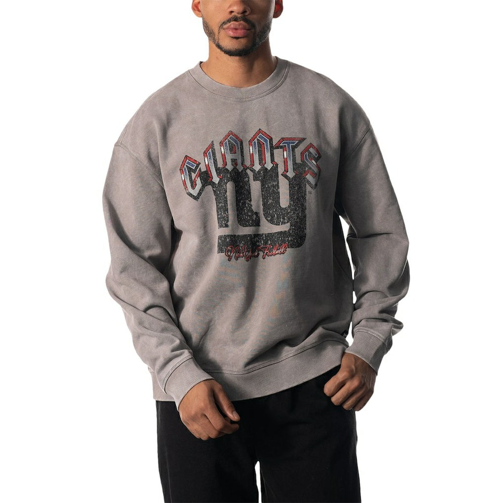 New York Giants The Wild Collective Unisex Distressed Pullover Sweatshirt - Gray - NFL