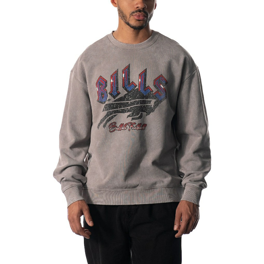 Buffalo Bills The Wild Collective Unisex Distressed Pullover Sweatshirt - Gray - NFL