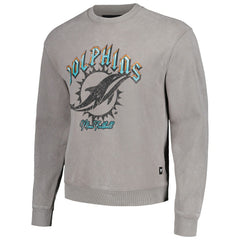 Miami Dolphins The Wild Collective Unisex Distressed Pullover Sweatshirt - Gray - NFL