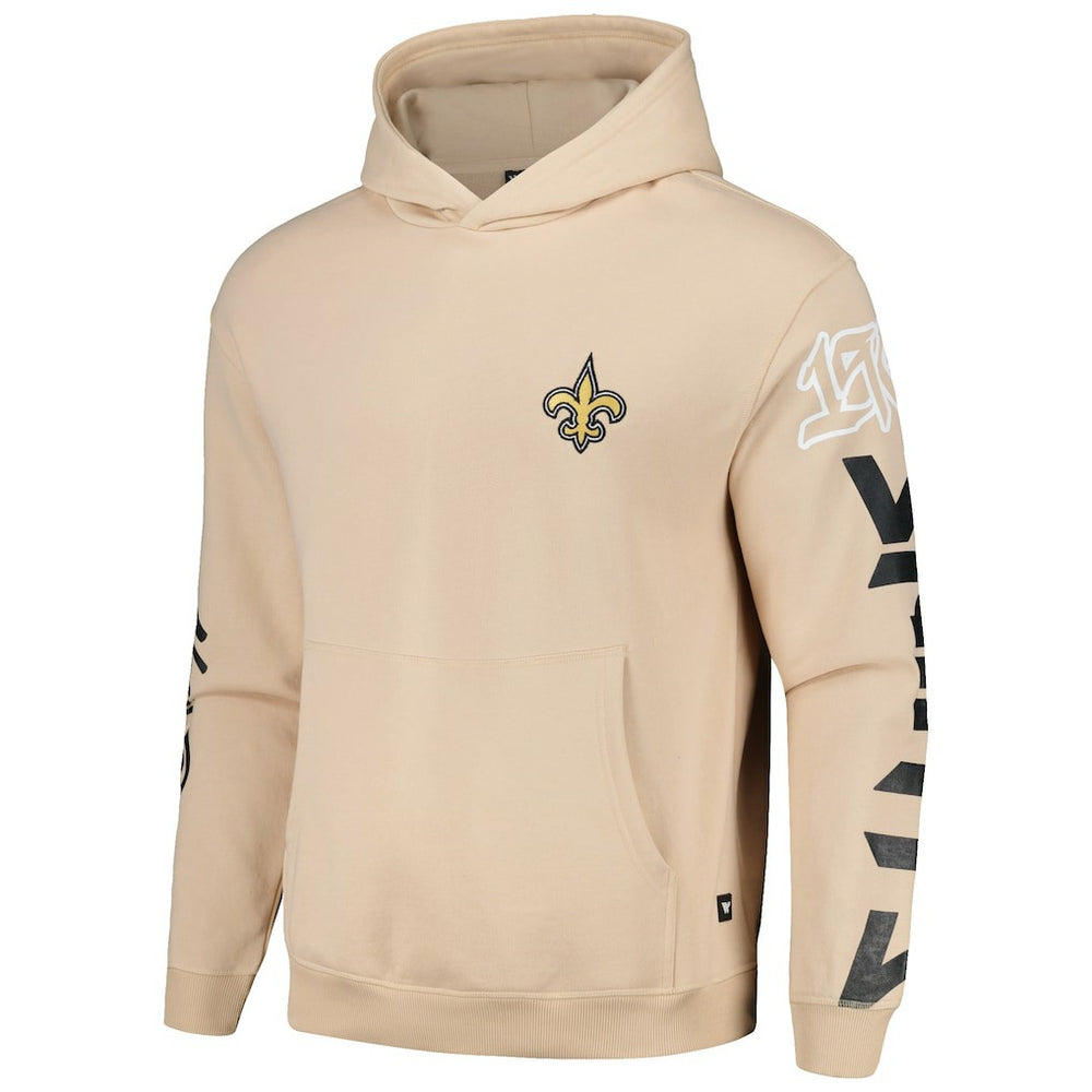 New Orleans Saints The Wild Collective Unisex Heavy Block Pullover Hoodie - Cream - NFL