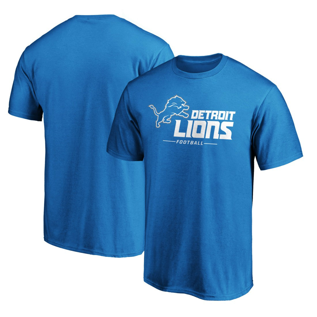 Detroit Lions Team Lockup T-Shirt - Blue - NFL