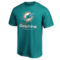 Miami Dolphins Team Lockup T-Shirt - Aqua - NFL