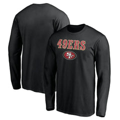 San Francisco 49ers Team Lockup Long Sleeve T-Shirt - Black - NFL