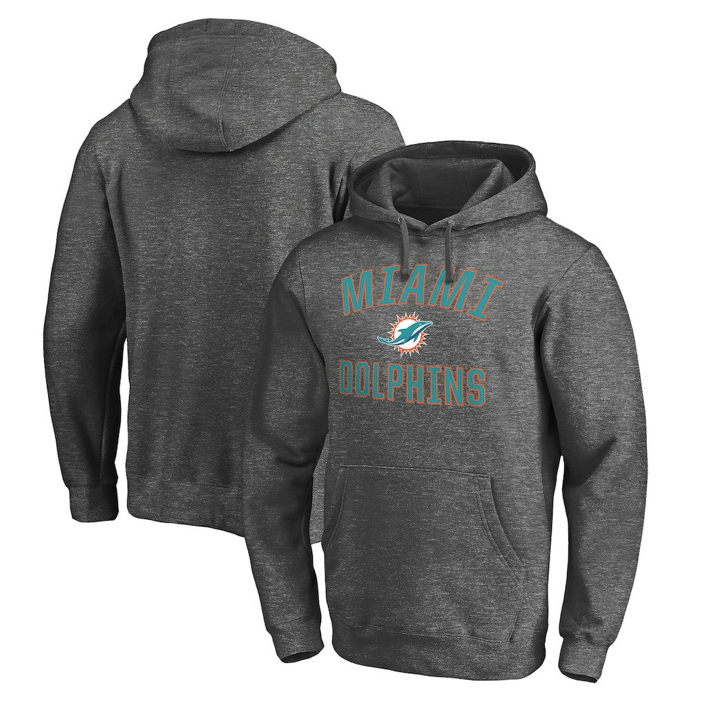 Miami Dolphins Victory Arch Pullover Hoodie - Charcoal - NFL
