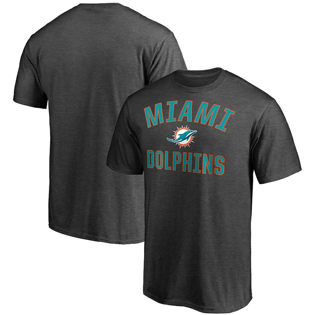 Miami Dolphins Victory Arch T-Shirt - Heather Charcoal - Fanatics