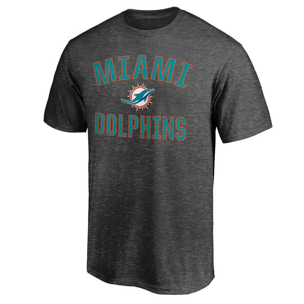 Miami Dolphins Victory Arch T-Shirt - Heather Charcoal - Fanatics