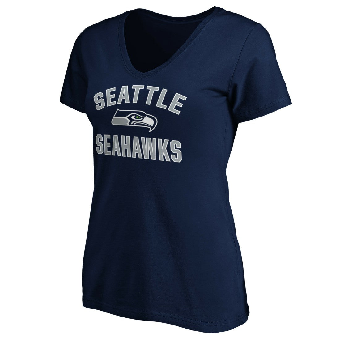 Seattle Seahawks Women's Victory Arch V-Neck T-Shirt - College Navy - NFL