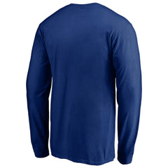 New York Giants On Side Stripe Long Sleeve T-Shirt - Royal - NFL