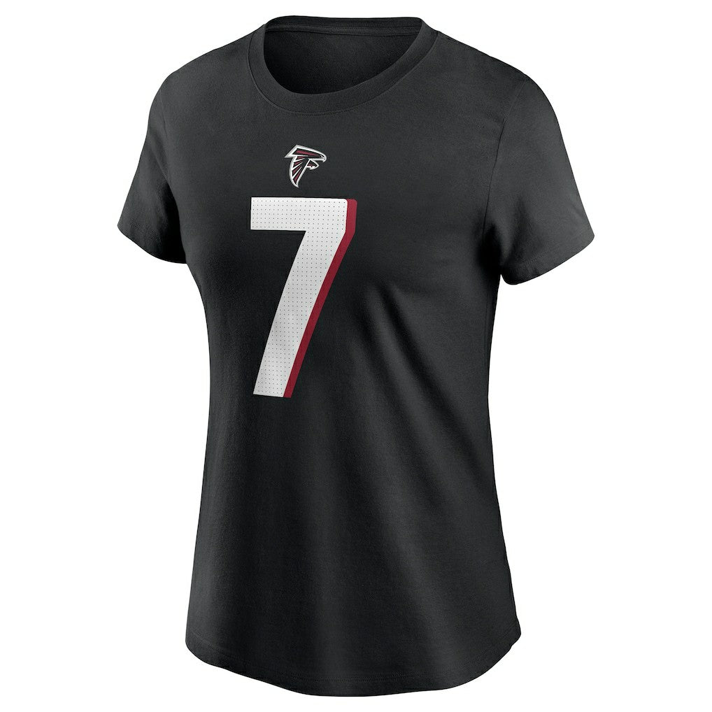 Bijan Robinson Atlanta Falcons Women's Player Name & Number T-Shirt - Black - Nike