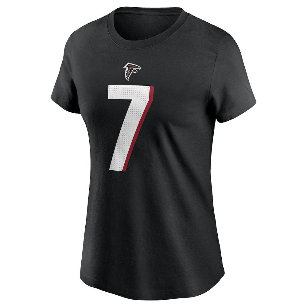 Bijan Robinson Atlanta Falcons Women's Player Name & Number T-Shirt - Black - Nike