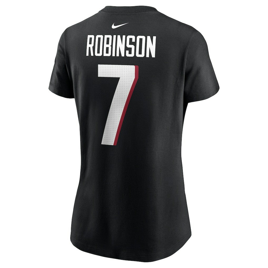 Bijan Robinson Atlanta Falcons Women's Player Name & Number T-Shirt - Black - Nike