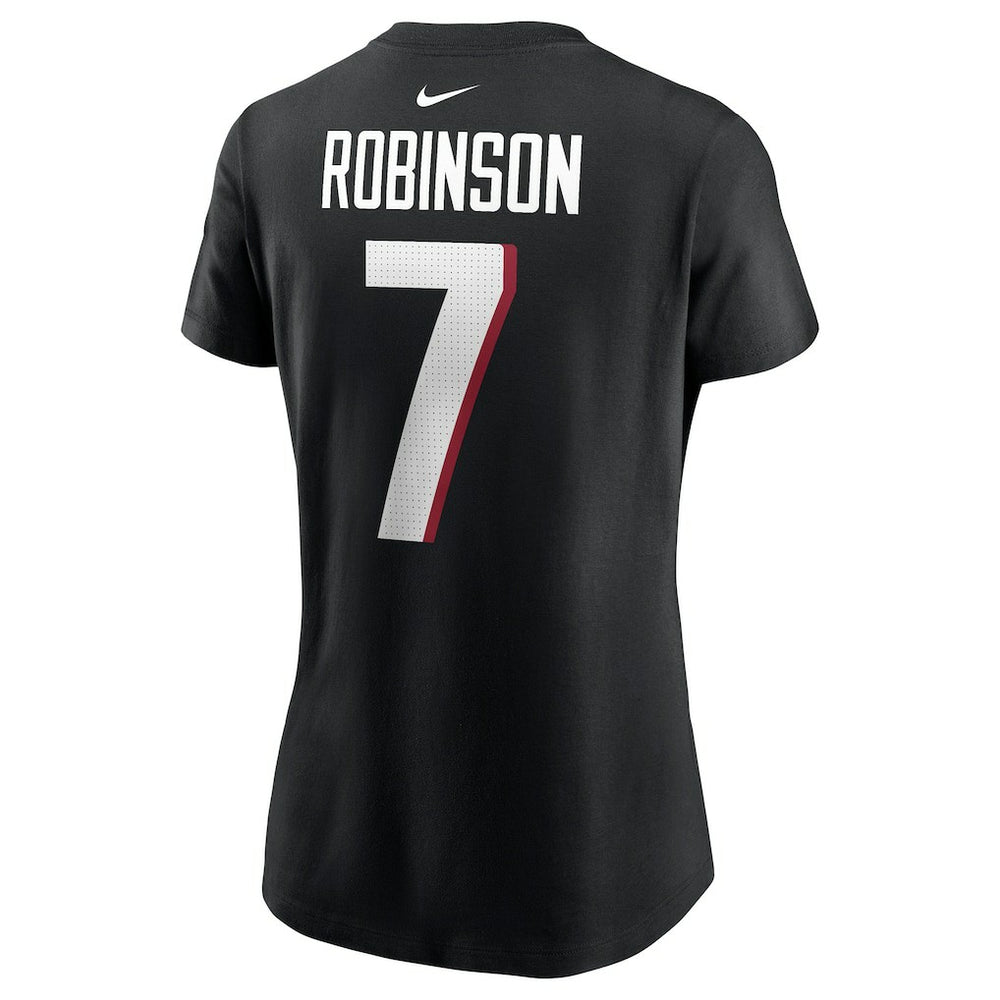 Bijan Robinson Atlanta Falcons Women's Player Name & Number T-Shirt - Black - Nike