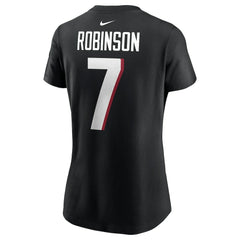 Bijan Robinson Atlanta Falcons Women's Player Name & Number T-Shirt - Black - Nike