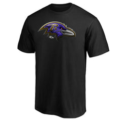 Baltimore Ravens Midnight Mascot Team Logo T-Shirt - Black - NFL