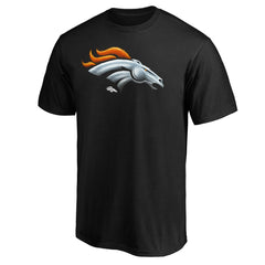 Denver Broncos Midnight Mascot Team Logo T-Shirt - Black - NFL