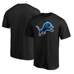 Detroit Lions Midnight Mascot Team Logo T-Shirt - Black - NFL