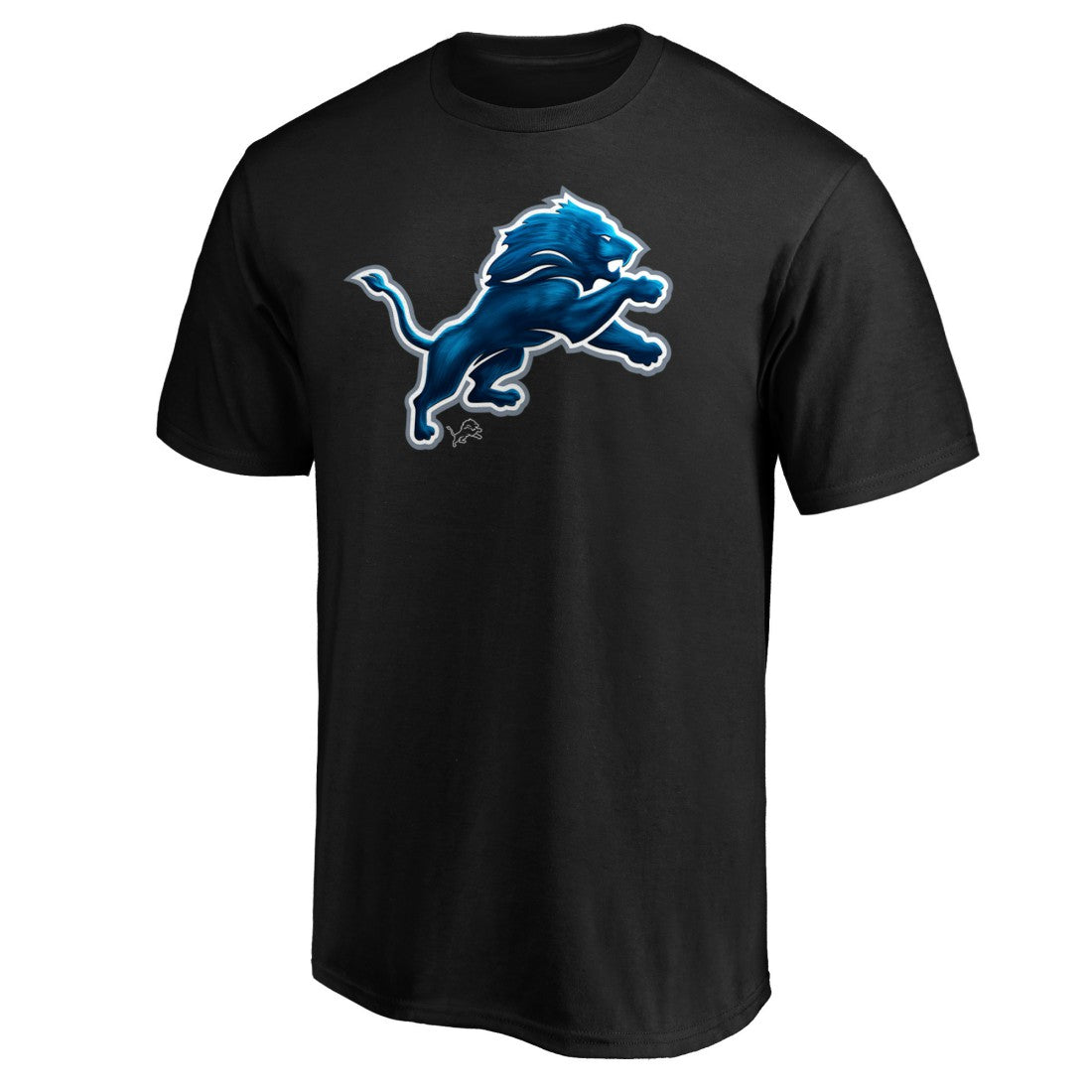 Detroit Lions Midnight Mascot Team Logo T-Shirt - Black - NFL