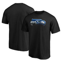 Seattle Seahawks Midnight Mascot Team Logo T-Shirt - Black - NFL