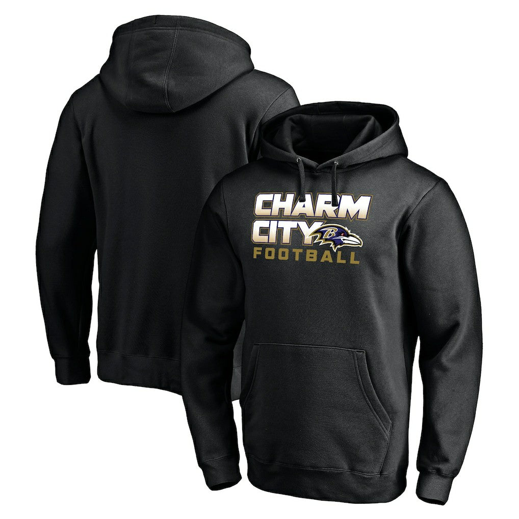 Baltimore Ravens Hometown Collection Sweep Pullover Hoodie - Black - NFL
