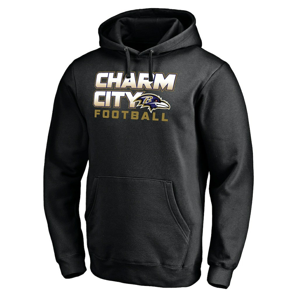 Baltimore Ravens Hometown Collection Sweep Pullover Hoodie - Black - NFL