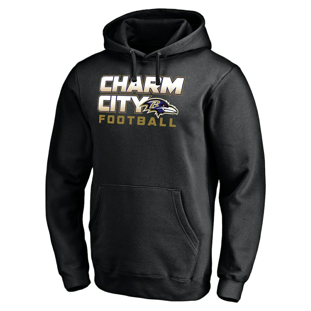 Baltimore Ravens Hometown Collection Sweep Pullover Hoodie - Black - NFL