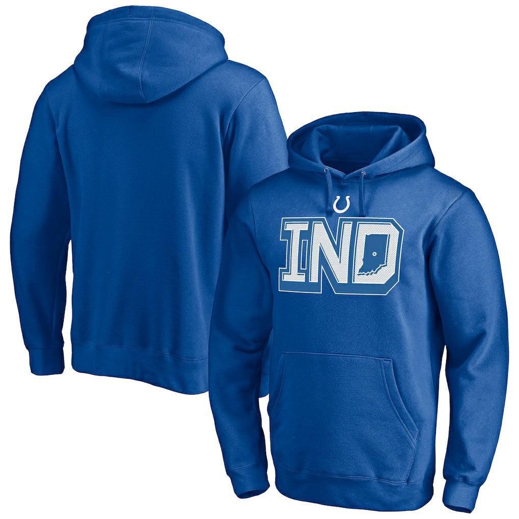 Indianapolis Colts Hometown Collection Sweep Pullover Hoodie - Royal - NFL