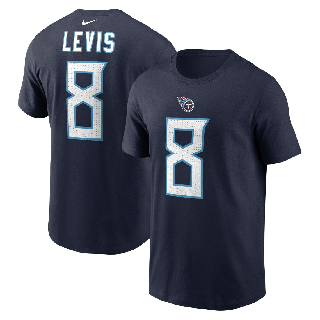 Will Levis Tennessee Titans Player Name & Number T-Shirt - Navy - Nike