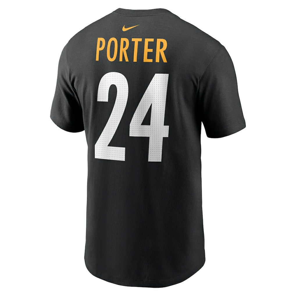 Joey Porter Jr. Pittsburgh Steelers Player Name & Number T-Shirt - Black - Nike