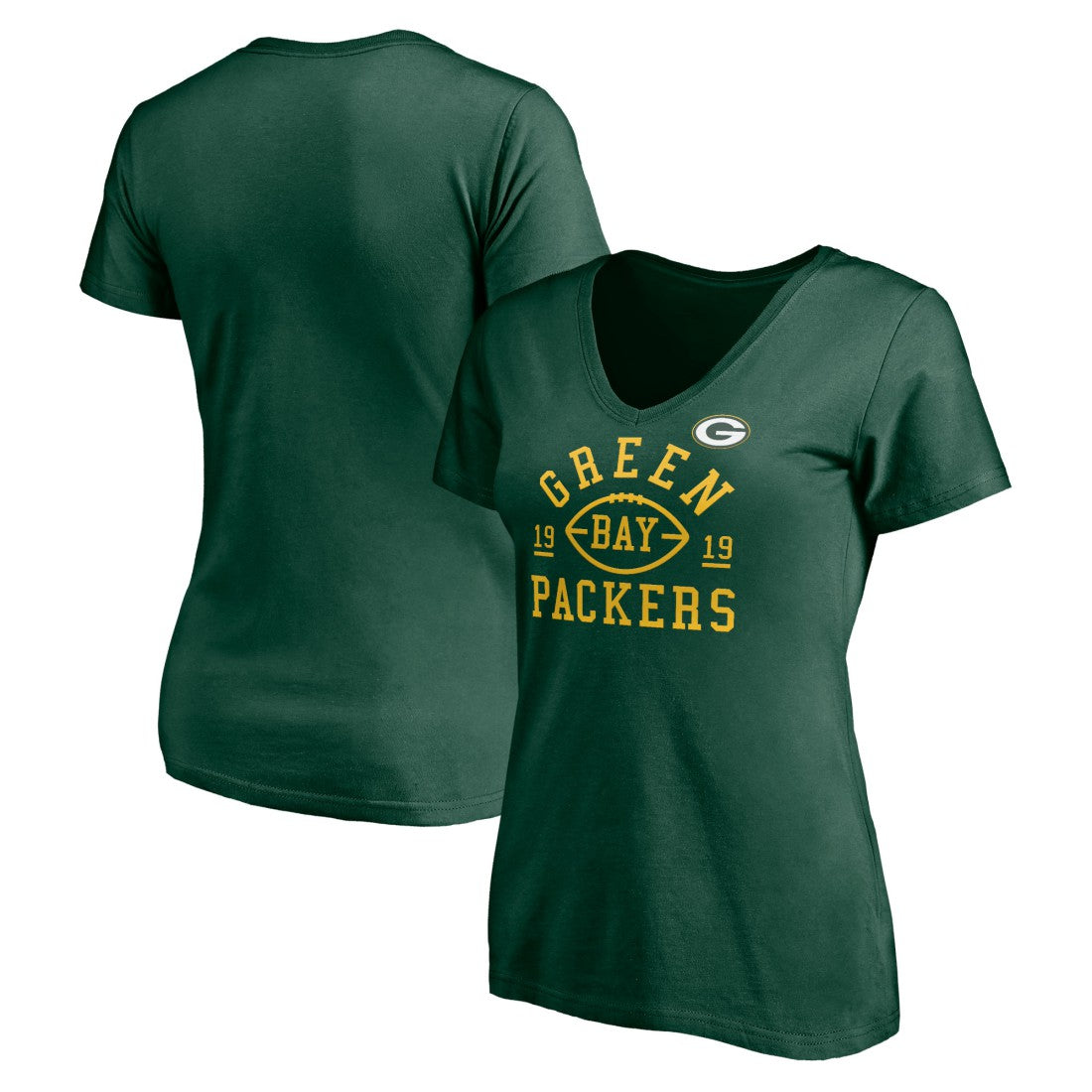 Green Bay Packers Women's Hometown Collection V-Neck T-Shirt - Green - NFL
