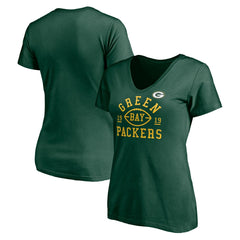 Green Bay Packers Women's Hometown Collection V-Neck T-Shirt - Green - NFL