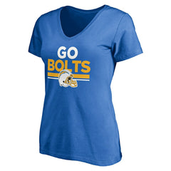 Los Angeles Chargers Women's Hometown Collection Go Bolts V-Neck T-Shirt - Powder Blue - NFL